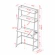 Scranton & Co Transitional Metal Writing Desk with USB in Oak