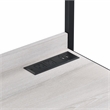 Scranton & Co Transitional Metal Writing Desk with USB in Oak