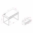 Scranton & Co Writing Desk with USB Port in Walnut Finish