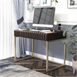 Scranton & Co Writing Desk with USB Port in Walnut Finish
