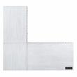 Scranton & Co 2-Piece L-Shaped Writing Desk Set in White Finish