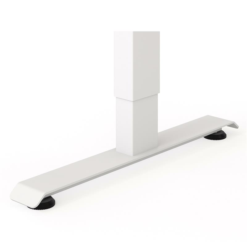 Scranton & Co Metal Height Adjustable Office Desk in Natural and White