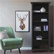Scranton & Co Solid Wood 5-Shelf Bookcase in Black Finish