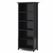 Scranton & Co Solid Wood 5-Shelf Bookcase in Black Finish