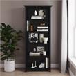 Scranton & Co Solid Wood 5-Shelf Bookcase in Black Finish