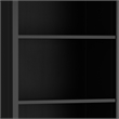 Scranton & Co Solid Wood 5-Shelf Bookcase in Black Finish