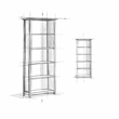 Scranton & Co Solid Wood 5-Shelf Bookcase in Black Finish