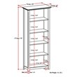 Scranton & Co Solid Wood 5-Shelf Bookcase in Black Finish