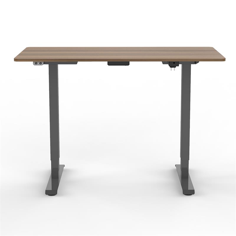 Scranton & Co Modern Height Adjustable Office Desk in Light Brown/Black