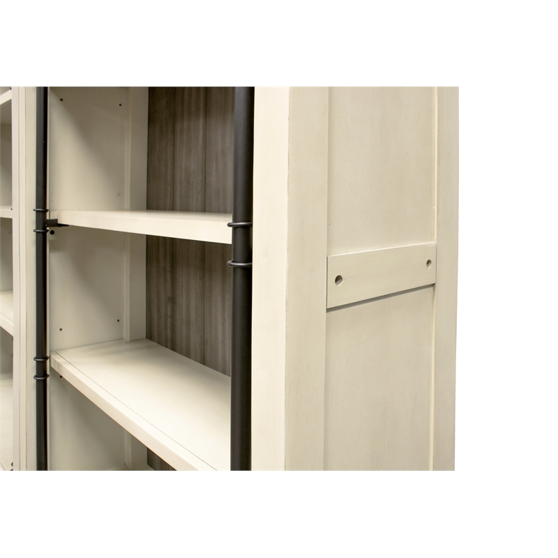 Scranton & Co 8' Tall Wooden Organizer Bookcase in White Finish