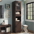 Scranton & Co Multimedia Storage Tower Cabinet in Vintage Walnut Finish