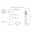 Scranton & Co Multimedia Storage Tower Cabinet in Vintage Walnut Finish