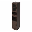 Scranton & Co Multimedia Storage Tower Cabinet in Vintage Walnut Finish