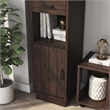 Scranton & Co Multimedia Storage Tower Cabinet in Vintage Walnut Finish
