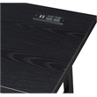 Scranton & Co Trestle Desk with Charging Station Engineered Wood Black