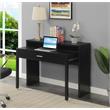 Scranton & Co Sliding Desk with Drawer Engineered Wood Black Compact Design