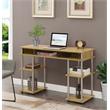 Scranton & Co No-Tools Student Desk with Shelves in Light Oak