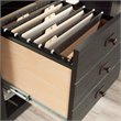 Scranton & Co L-Shaped Desk with Storage in Raven Oak Finish
