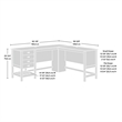 Scranton & Co L-Shaped Desk with Storage in Raven Oak Finish