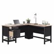 Scranton & Co L-Shaped Desk with Storage in Raven Oak Finish
