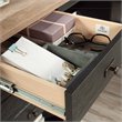 Scranton & Co L-Shaped Desk with Storage in Raven Oak Finish