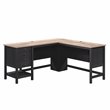 Scranton & Co L-Shaped Desk with Storage in Raven Oak Finish