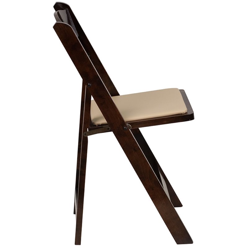 Scranton & Co Vinyl Padded Folding Chair in Fruitwood (Set of 2)