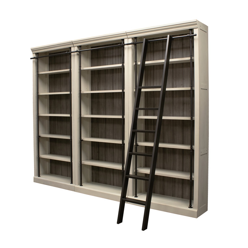 Scranton & Co 94-Inch Tall 3-Piece Wood Bookcase Wall in White