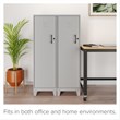 Scranton & Co 4-Shelf Metal Storage Locker Cabinet in Arctic Silver