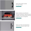 Scranton & Co 4-Shelf Metal Storage Locker Cabinet in Arctic Silver