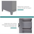 Scranton & Co 4-Shelf Metal Storage Locker Cabinet in Arctic Silver