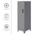 Scranton & Co 4-Shelf Metal Storage Locker Cabinet in Arctic Silver