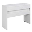 Scranton & Co Sliding Desk with Drawer and Riser in White Wood Finish