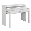 Scranton & Co Sliding Desk with Drawer and Riser in White Wood Finish