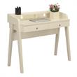 Scranton & Co Two-Drawer Desk with Shelf in Ivory Wood Finish