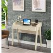 Scranton & Co Two-Drawer Desk with Shelf in Ivory Wood Finish