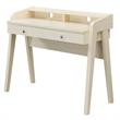 Scranton & Co Two-Drawer Desk with Shelf in Ivory Wood Finish