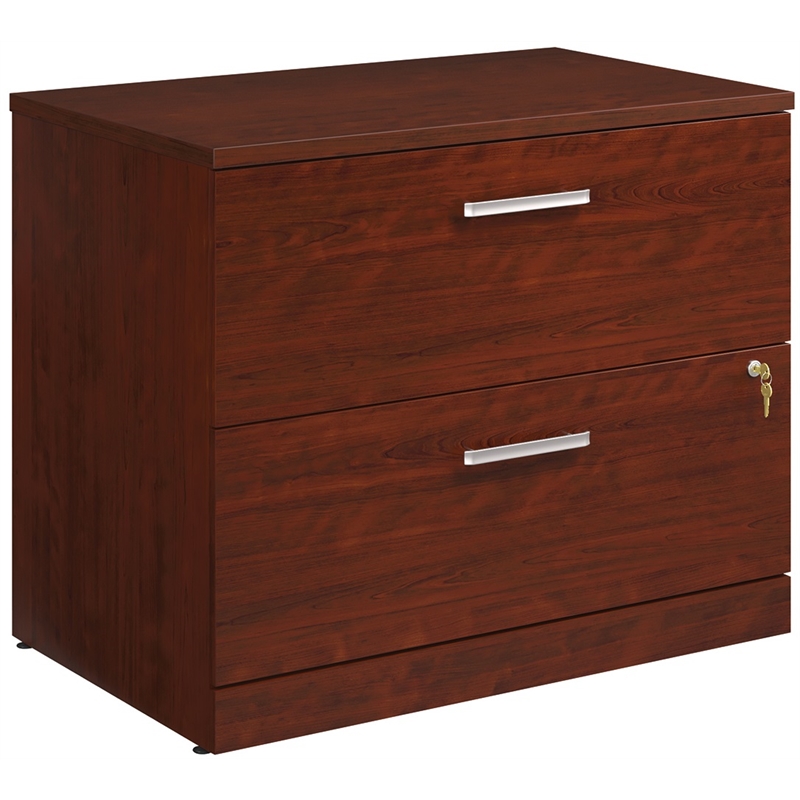 Scranton & Co Lateral Filing Cabinet with 2 Drawers in Classic Cherry