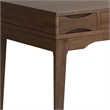 Scranton & Co 48 Inch Mid-Century Solid Rubberwood Desk in Walnut Brown