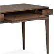 Scranton & Co 48 Inch Mid-Century Solid Rubberwood Desk in Walnut Brown