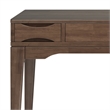Scranton & Co 48 Inch Mid-Century Solid Rubberwood Desk in Walnut Brown