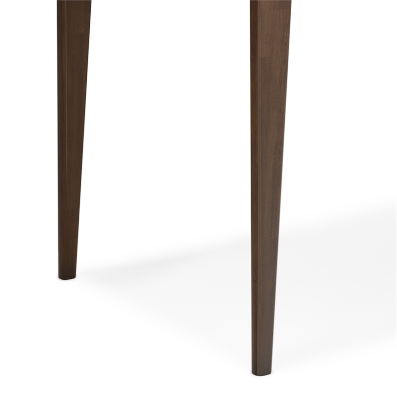 Scranton & Co 48 Inch Mid-Century Solid Rubberwood Desk in Walnut Brown