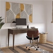Scranton & Co 48 Inch Mid-Century Solid Rubberwood Desk in Walnut Brown