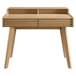 Scranton & Co 39.5 Inch Writing Desk in Walnut Grain Laminate with Oak Finish