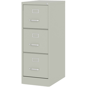 Scranton & Co 22-In 3-Drawer Metal Vertical File Cabinet in Light Gray