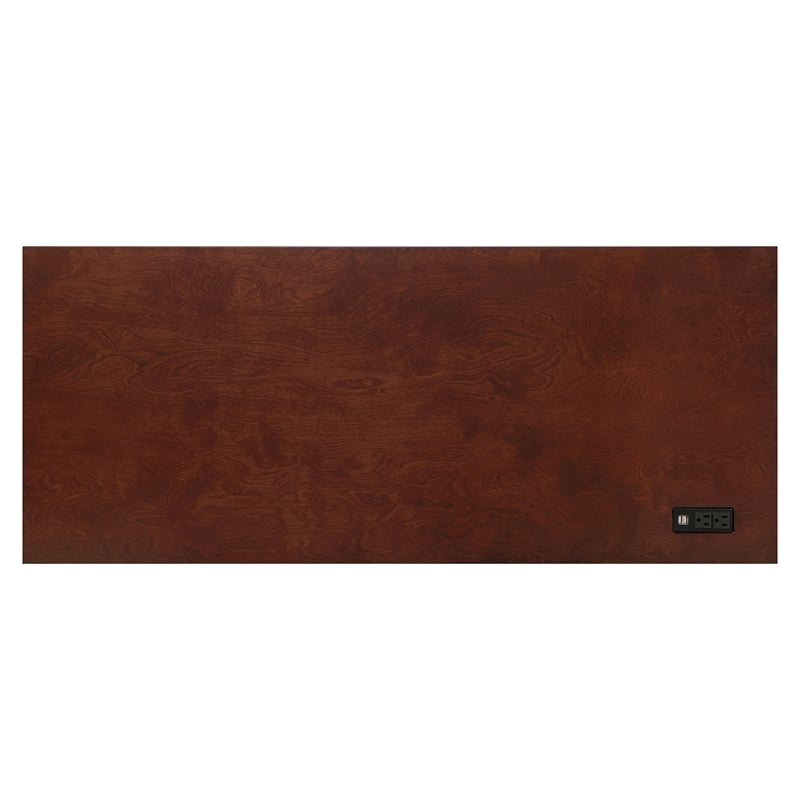 Scranton & Co Wood Writing Desk with USB in Dark Cherry Finish