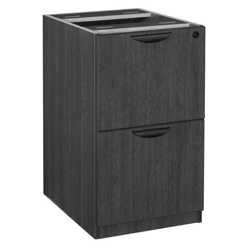 Scranton & Co File File Pedestal with 2 Locking Drawers in Ash Grey
