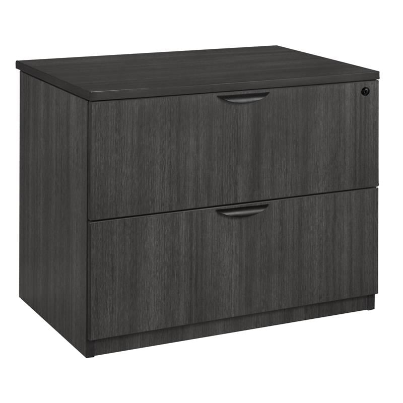 Scranton & Co 2 Drawer Locking Lateral File Cabinet in Ash Grey