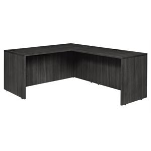 Scranton & Co 66&quot L-Desk Shell with Reversible 47&quot Return in Ash Grey