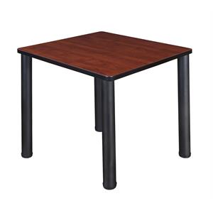 Scranton & Co 30&quot Square Breakroom X-Base Table in Rich Cherry
